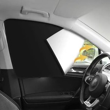 2Pcs Car Side Window Sun Shades with Magnet Privacy Curtains UV Reflection