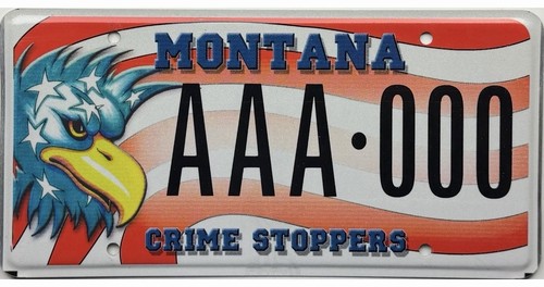 *SAMPLE SALE*  Montana CRIME STOPPERS Sample License Plate