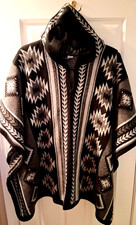Kamba Wool Hooded Poncho Pullover UNISEX Made in Ecuador