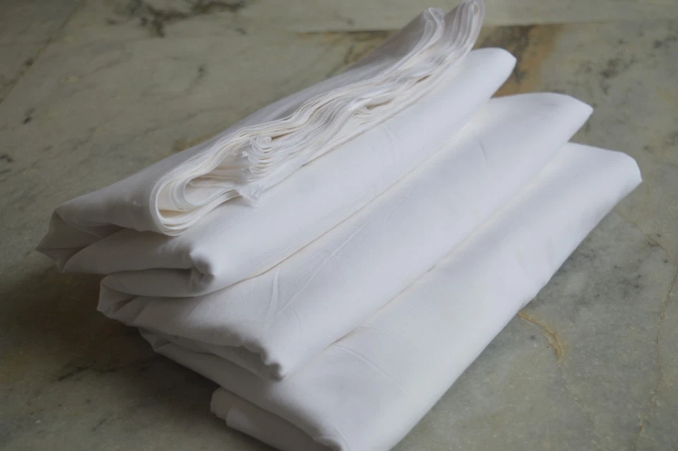 White Solid Plain 100%Cotton Fabric 15 Yard NO TARRIF CHARGES 100%✅ ZK_79 - Image 2 of 4