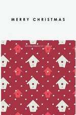 Christmas Shopping List + Card Log: Red + White Birdhouses by Jenily Publishing