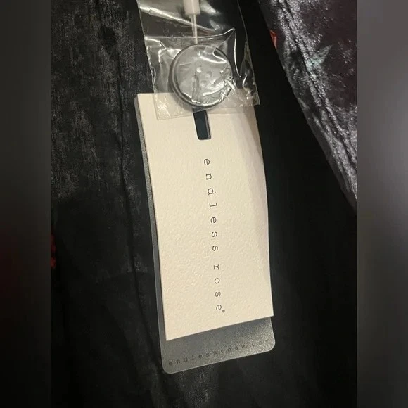 Новый с Ярлыками Endless Rose черный цветочный печать бархата Blazer женский размер XL - Изображение 4 из 4