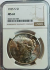 1925-S Peace Dollar - NGC MS 61 - Great Luster