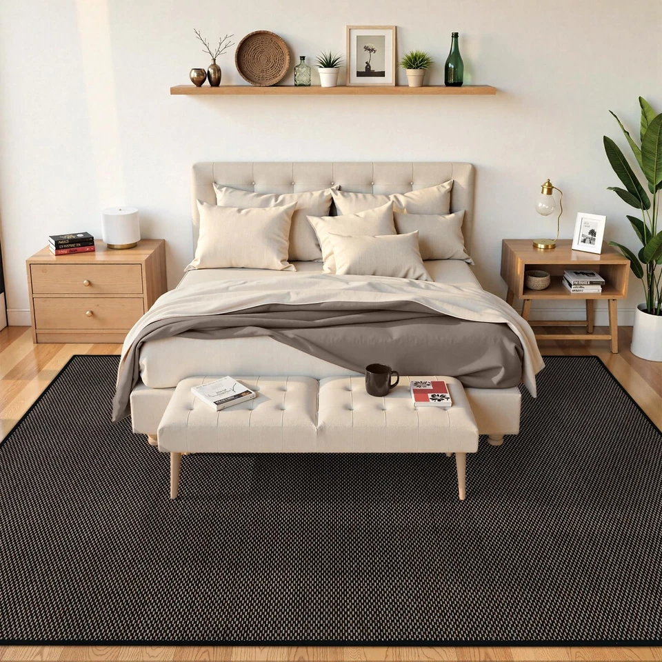 Farmhouse 5x8 Area Rugs for Living Room, Washable Dining Room Rug, Neutral Br... - Image 2 of 4