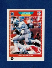 GARRY JAMES 1991 Workman Mini NFL Pro Set Book Insert Card #120 Lions READ!
