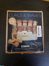 NIB Conair Curls and Waves Hot Rollers Hair Curler 20 piece set Free Ship