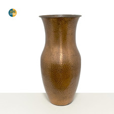 Vintage 1960s Modern Copper Umbrella Stand Hammered Design Umbrella Holder