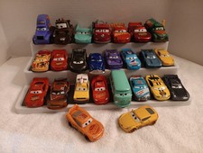 Disney Pixar Cars Lot Of 25 Die-Cast Metal Plastic 1:43 And 1:55 Scale Lightning