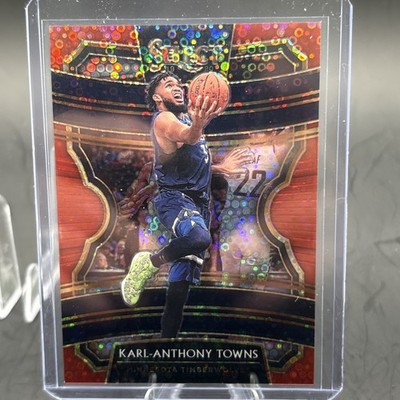 2019 KARL ANTHONY TOWNS PANINI SELECT RED DISCO CARD #25  /49