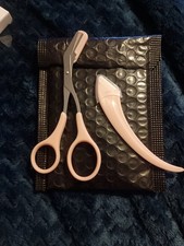 Eyebrow Trimmer With Scissors, NEW IN PACKAGE, PINK