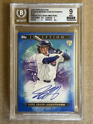 2024 Topps Inception Rookie & Emerging Star Auto 10 BGS 9 Pete Crow-Armstrong /5