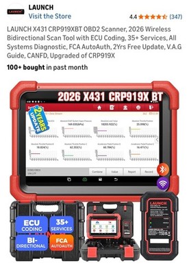 LAUNCH X431 CRP919XBT OBD2 Scanner, 2026 Wireless Bidirectional Scan Tool...