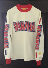 "RARE" Vtg 70s Yamaha Viking Racing Shirt Cantu Motor Sports Team Colors Sz Lg