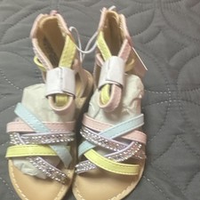 Kohls Girls Rainbow Strappy Glitter Easy Zip ...