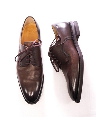 $1,195 BALLY SCRIBE - ''Scrivani'' Brown Goodyear Leather - US 8 (7UK)