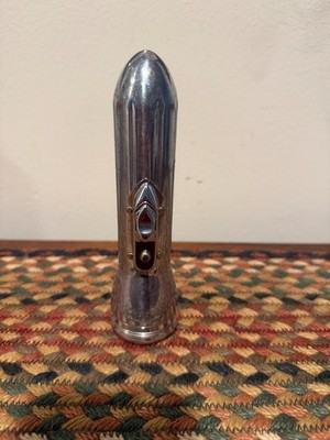 Vintage Ray-O-Vac Flashlight Torch Atomic Style Silver 6.5 Inch Rayovac Works