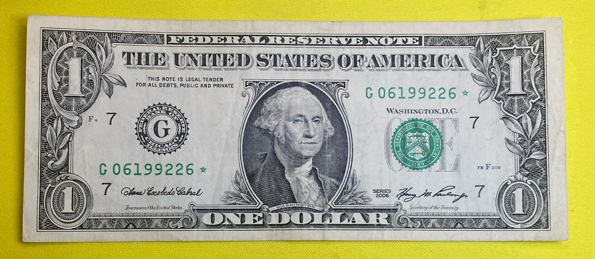 🌟Star Note June 1992 26 Birthday 0619926 Fancy Serial Number One