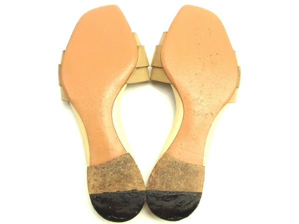 GUCCI Sandals #36 12C Beige Leather GUCCI t1334s Brand High Brand Vintage thumbnail 5