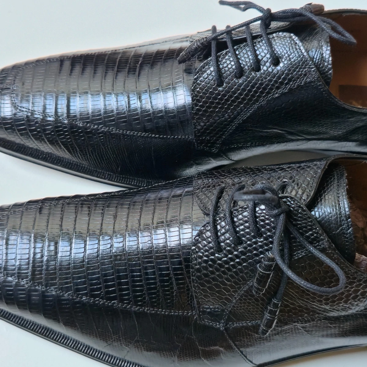 Mezlan Mens Genuine Lizard Skin‎ Bit Loafers Brown Leather Shoes Size 9.5M New MEZLAN Men main image 2