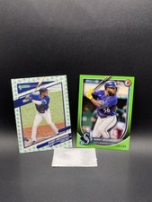 Randy Arozarena Bowman Donruss Mariners Tampa Bay Serial # Card Lot (2 Cards)