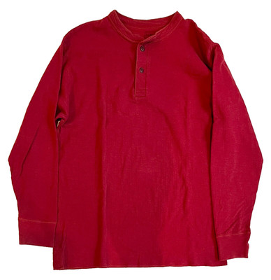 Men LL BEAN Vtg Wool Blend Two-Layer River Driver's Henley XL Tall Red WARM