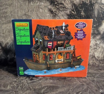 Lemax Spooky Town Boat Works 2014 Signature Series Haunted House NIB