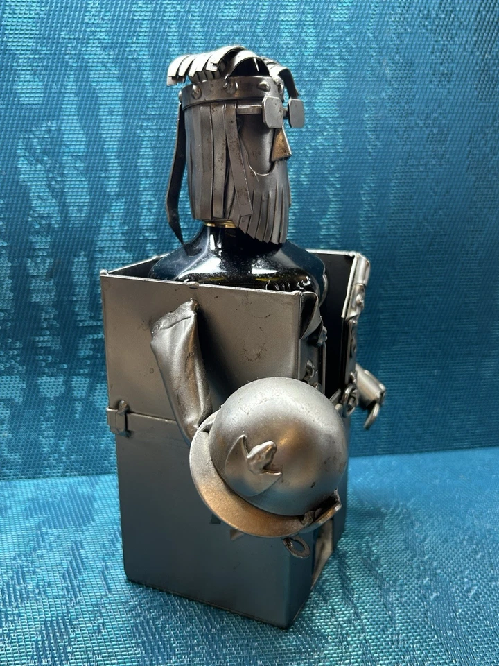 Металлический держатель для винной бутылки байкерская скульптура МОТОЦИКЛЫ ручной работы стиль H&K - Изображение 4 из 4