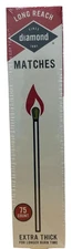 Diamond Long Reach Matches Extra Thick Long Burn 10" Camping Grill 75 Count Box