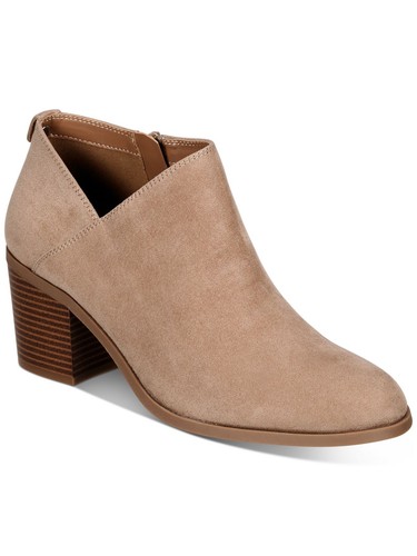 STYLE & COMPANY Womens Light Taupe Beige Felaa Round Toe Block Heel Booties 10 M