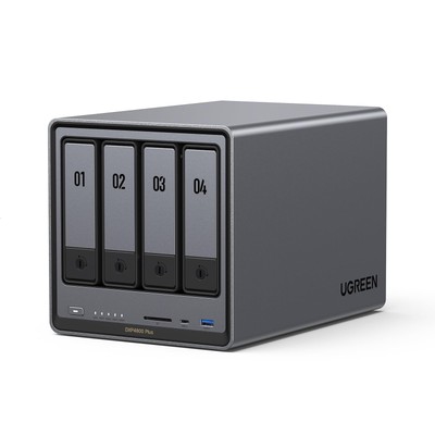 NASync DXP4800 Plus 4-Bay Desktop NAS, Intel Pentium Gold 8505 5-Core CPU, 8G...