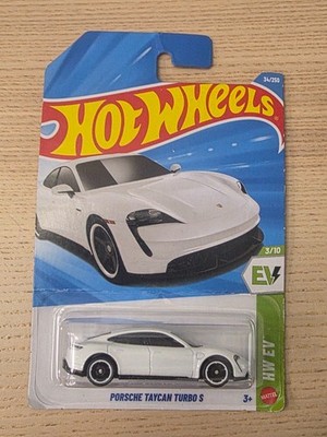 NEW Hot Wheels 2026 HW EV 3/10 White Porsche Taycan Turbo S  FREE S&H