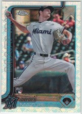 2025 Topps Chrome Logofractor #157 Adam Mazur Rookie RC Marlins
