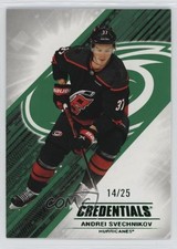 2024-25 Upper Deck Credentials Green 14/25 Andrei Svechnikov #37 1ru4