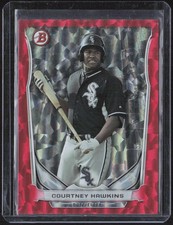 2014 Bowman Draft #TP-87 Courtney Hawkins Top Prospects Red Ice #/150