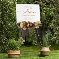 NianFeng Wooden Easel Stand for Sign, Easel Display Stand Floor for Wedding ...