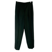 Harve Benard Women's Pleated 100 Wool Dress Pants Sz 10 Forest Green Career