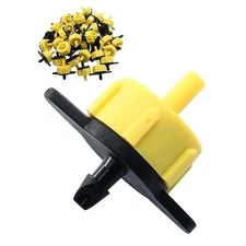 50 Pcs Drip Irrigation Drippers 1/2 GPH Adjustable Irrigation Emitters Water Tub