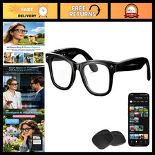 Smart Glasses with 8MP Camera, 4K Video, Real-Time Translation, Bluetooth, Noise