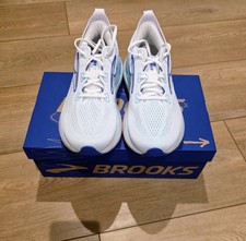 Brooks Glycerin GTS 22 Womens 10.5 Medium White Blue 120435-1B-110 NEW