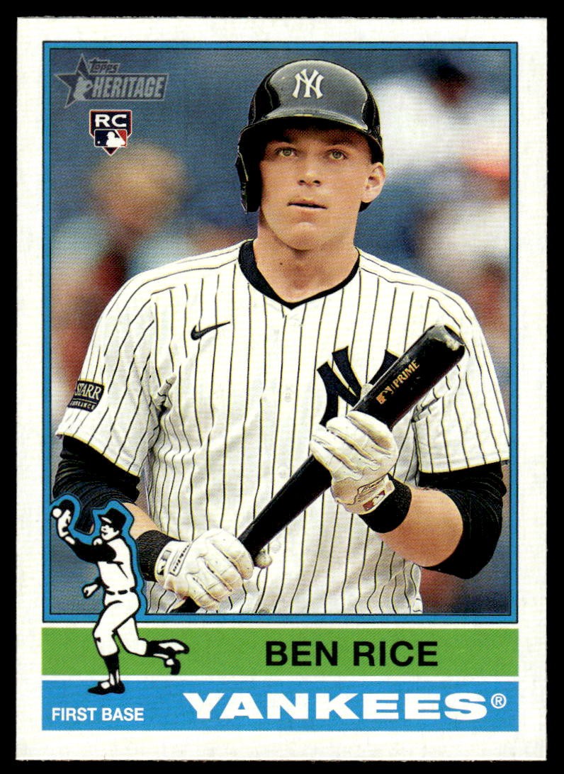 2025 Topps Heritage Ben Rice #406 Short Print RC New York Yankees