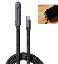 2-in-1 Invisible Holder Charger Cable  240W Fast Charging Cord with Phone Stand
