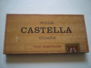 Vintage Wills Castella Cigars Empty Box Five Panatellas Good Condition