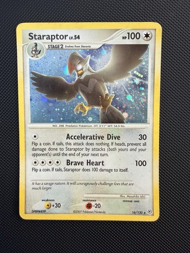 Staraptor 16/130 Holo Rare Diamond & Pearl Base Set 2007 Pokemon TCG LP/MP