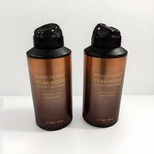 Qty 2 - Bath Body Works Men s Mahogany Teakwood Body Spray 3.7 oz.