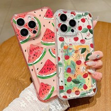 For iPhone 17 16 Pro Max 15 14 13 11 Fruit ShockProof Card Slot Phone Case Cover