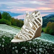 NWT High Heel Wedge Shoes Sandals