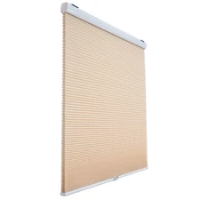 Beige Privacy Light Filtering Cordless Cellular Shades Window Blind 48" W 48" H