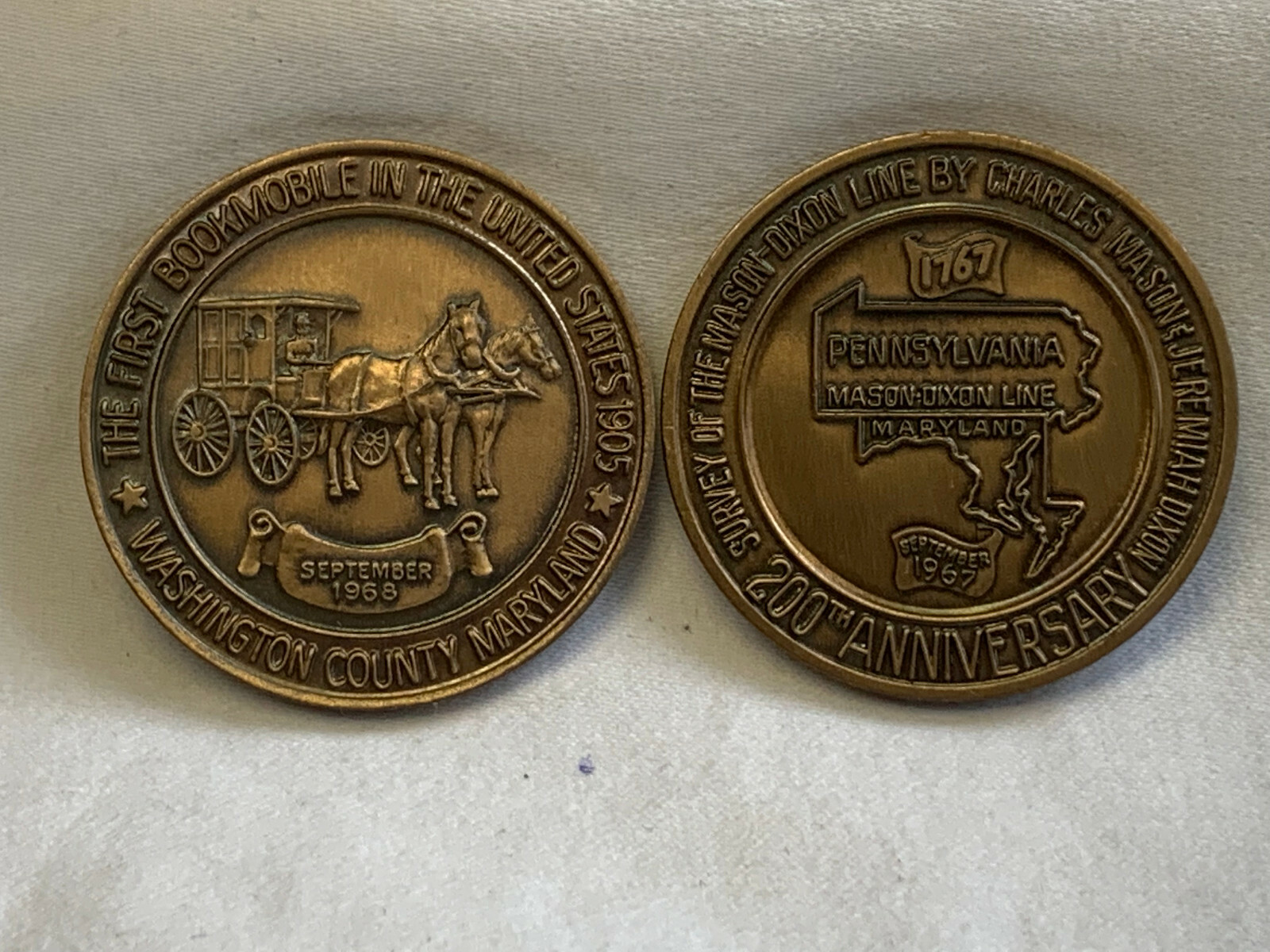 Interstate Coin Club Hagerstown MD Coins Tokens Medals 200th Anniv