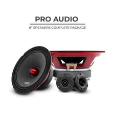 DS18 High and High Range Package Extremely Loud PRO Audio 8" Component Set