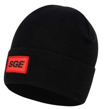 Eintracht Frankfurt Beanie Damen - Schwarze Bommelmütze Mit SGE Logo | Strickmütze